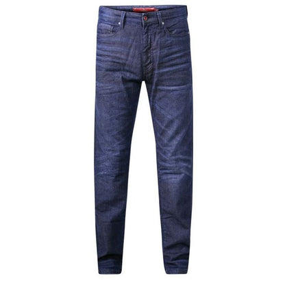 Dark Blue - Front - Duke Mens D555 Impala Denim 1959 Stretch Kingsize Jeans