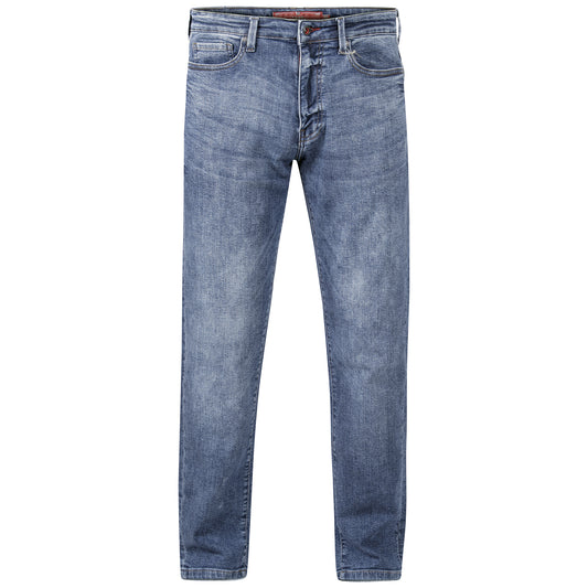 Blue - Front - Duke Mens D555 Taurus Denim 1959 Stretch Kingsize Jeans