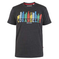 Charcoal - Front - D555 Mens Hemford Skyline Marl Kingsize T-Shirt