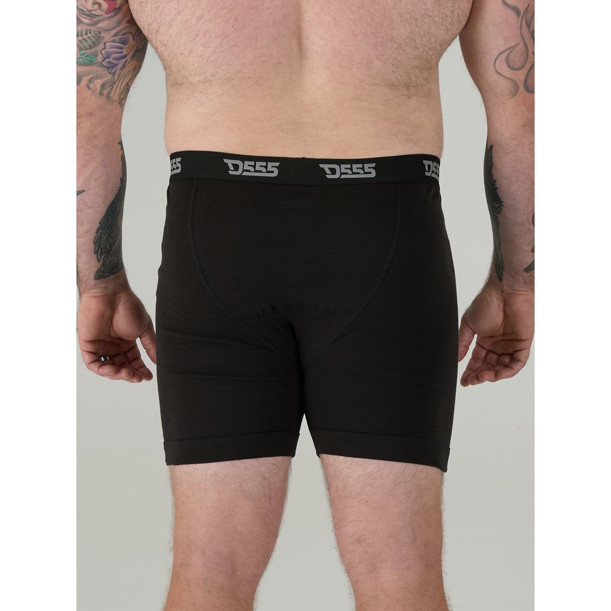 Black - Lifestyle - Duke Mens D555 Driver 2 Boxer Shorts (Pack Of 3)