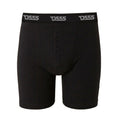 Black - Back - Duke Mens D555 Driver 2 Boxer Shorts (Pack Of 3)