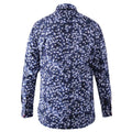 Blue-White - Back - Duke Mens Harrow D555 All-Over Print Long-Sleeved Button-Down Shirt
