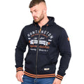 Navy - Back - D555 Mens Flanders Kingsize Full Zip Hoodie