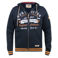 Navy - Front - D555 Mens Flanders Kingsize Full Zip Hoodie