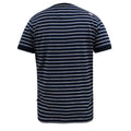 Navy - Back - Duke Mens Beamont D555 Jacquard Striped T-Shirt