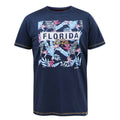 Navy - Front - Duke Mens Prestwick D555 Florida Floral T-Shirt