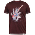 Burgundy - Front - D555 Mens Redbourn Kingsize Lightening Guitar T-Shirt