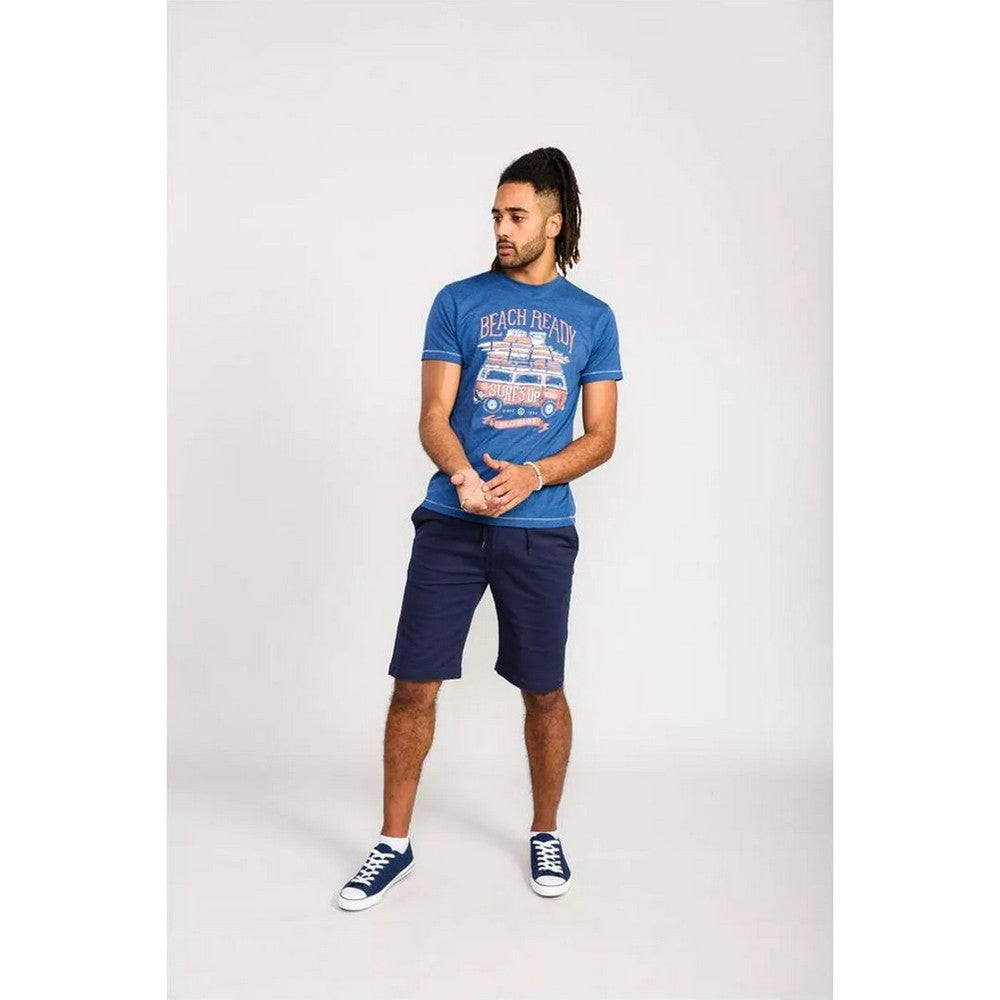 Navy - Side - Duke Mens Tavistock D555 Kingsize VW Surfs Up T-Shirt