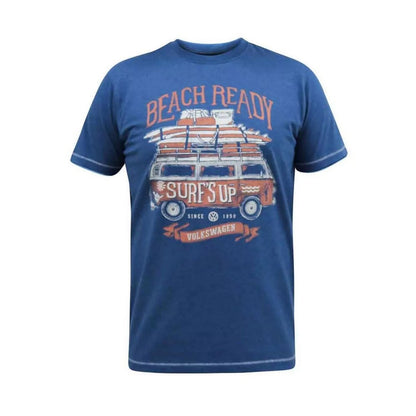 Navy - Front - Duke Mens Tavistock D555 Kingsize VW Surfs Up T-Shirt
