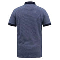 Navy - Side - Duke Mens Oxley D555 Kingsize Fine Stripe Polo Shirt