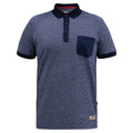 Navy - Front - Duke Mens Oxley D555 Kingsize Fine Stripe Polo Shirt