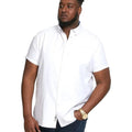 White - Side - Duke Mens D555 James Oxford Kingsize Short-Sleeved Shirt