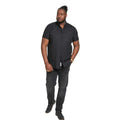 Black - Pack Shot - Duke Mens D555 James Oxford Kingsize Short-Sleeved Shirt