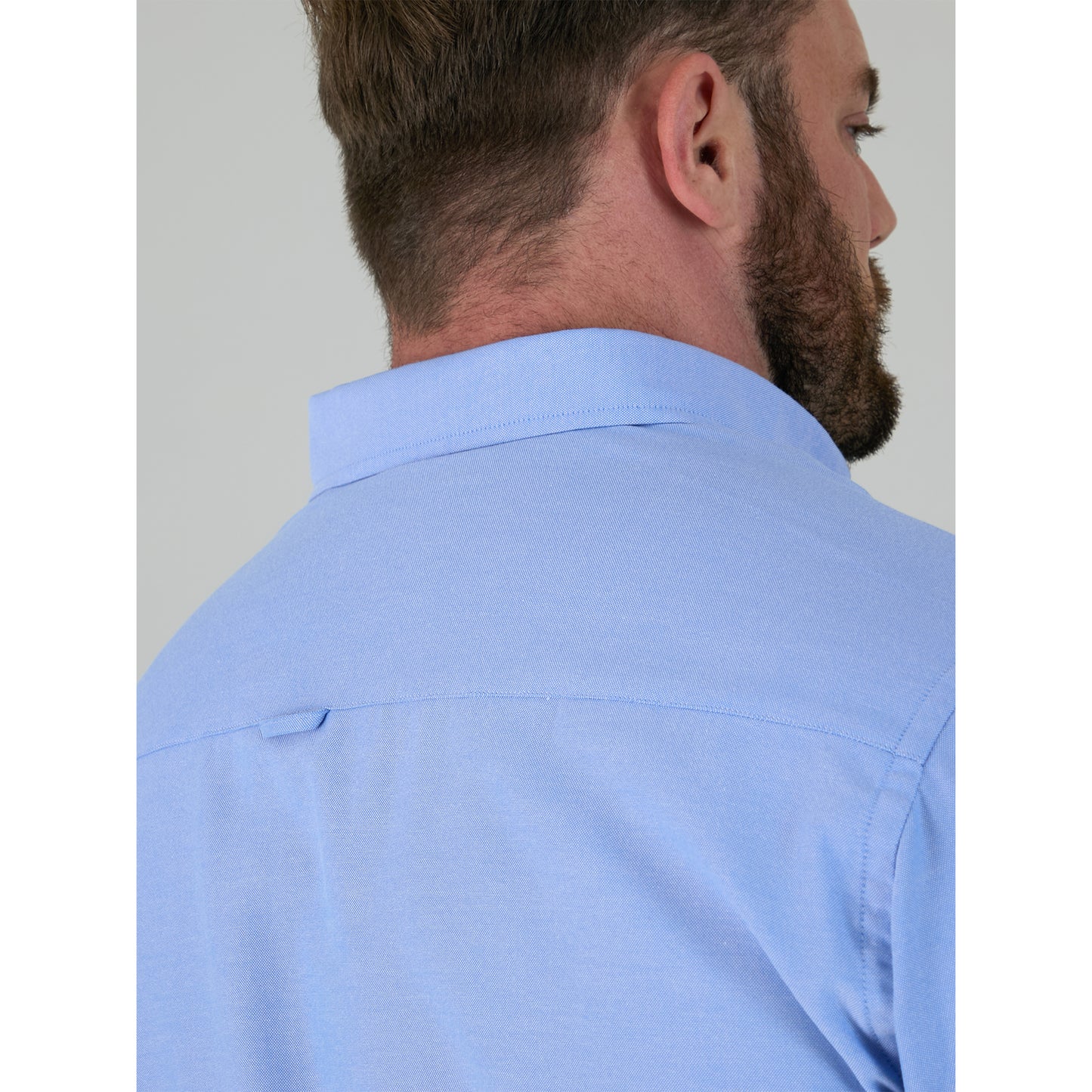 Sky Blue - Pack Shot - Duke Mens D555 James Oxford Kingsize Short-Sleeved Shirt