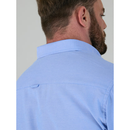 Sky Blue - Pack Shot - Duke Mens D555 James Oxford Kingsize Short-Sleeved Shirt