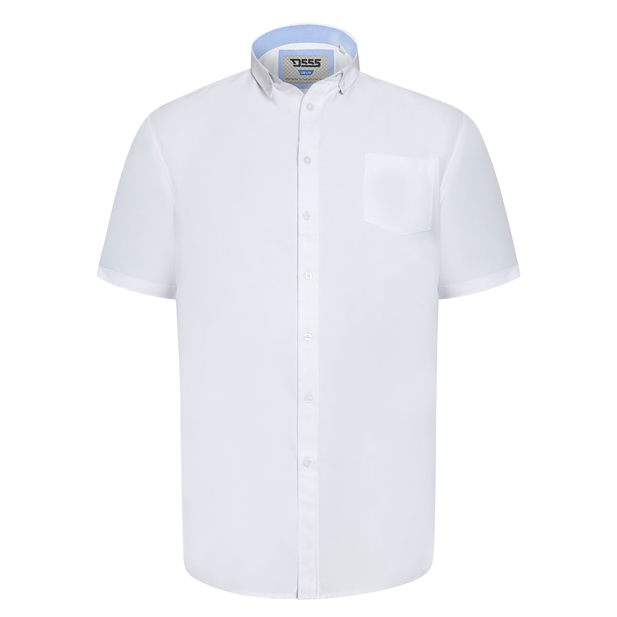 White - Front - Duke Mens D555 James Oxford Kingsize Short-Sleeved Shirt