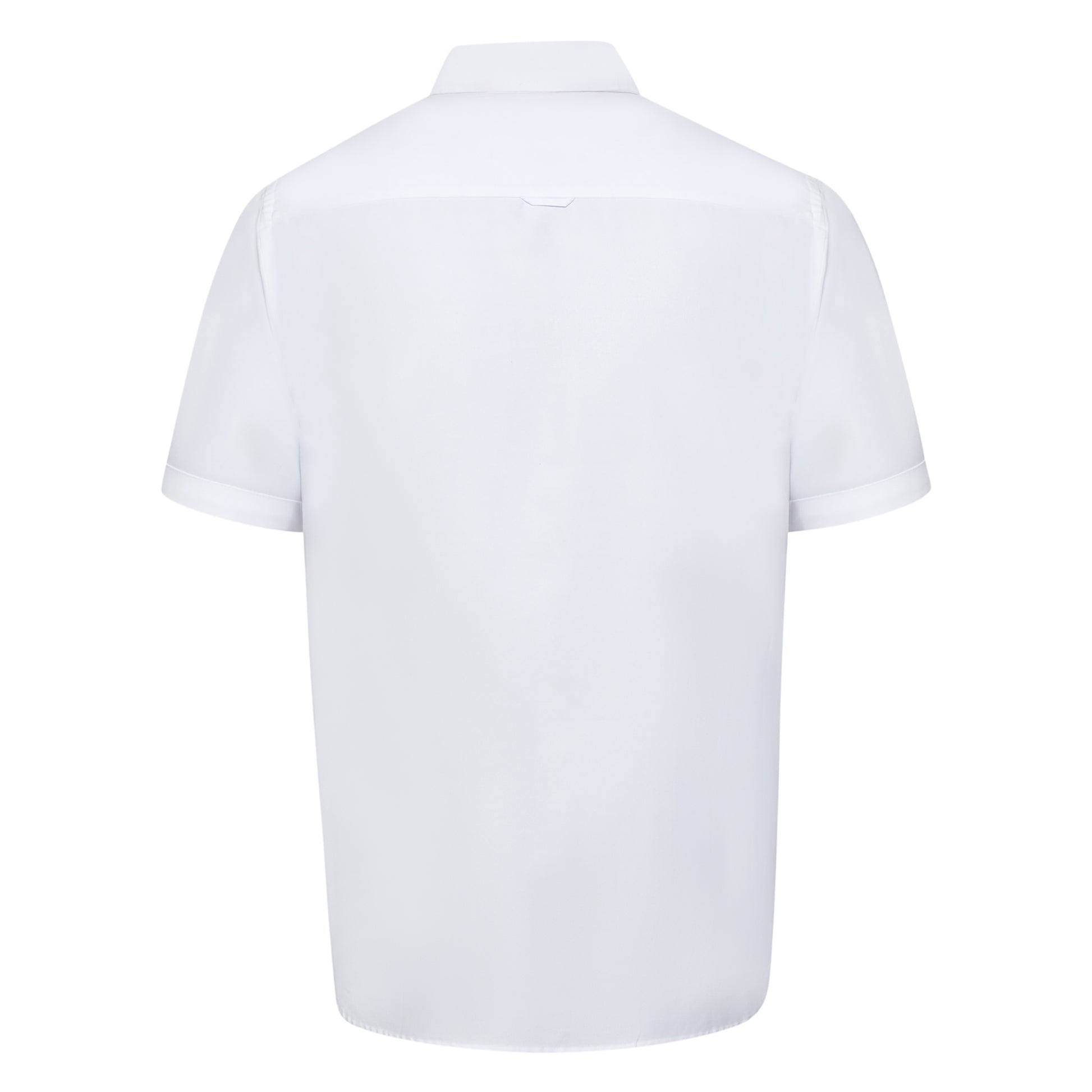 White - Back - Duke Mens D555 James Oxford Kingsize Short-Sleeved Shirt