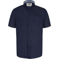 Navy - Front - Duke Mens D555 James Oxford Kingsize Short-Sleeved Shirt