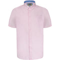 Pink - Front - D555 Mens James Oxford Kingsize Short-Sleeved Shirt