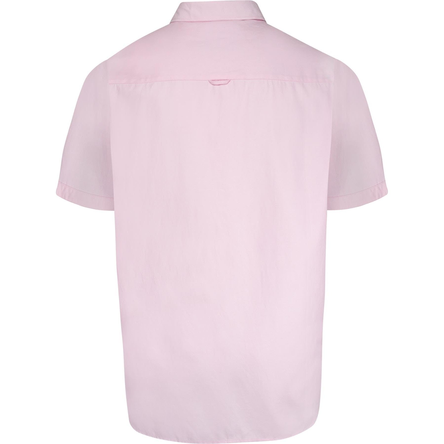 Pink - Back - Duke Mens D555 James Oxford Kingsize Short-Sleeved Shirt