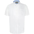 White - Front - D555 Mens James Oxford Kingsize Short-Sleeved Shirt