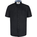 Black - Front - D555 Mens James Oxford Kingsize Short-Sleeved Shirt