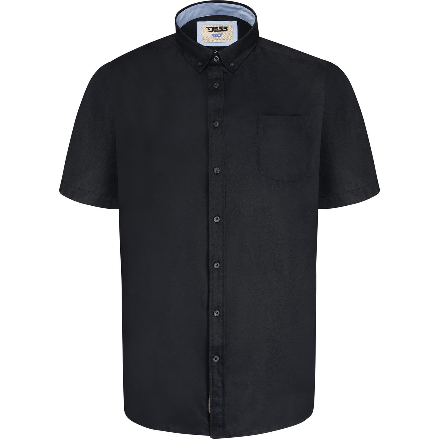 Black - Front - Duke Mens D555 James Oxford Kingsize Short-Sleeved Shirt