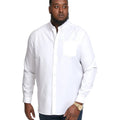 White - Side - Duke Mens D555 Richard Oxford Kingsize Long-Sleeved Shirt