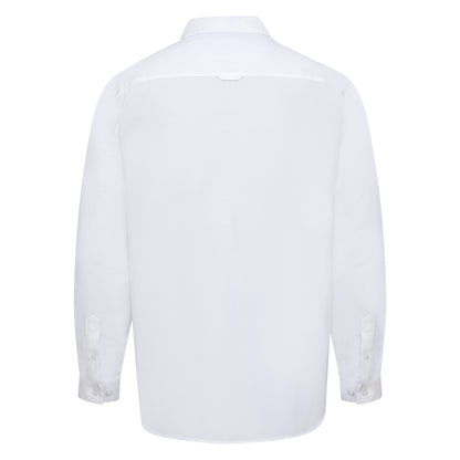 White - Back - Duke Mens D555 Richard Oxford Kingsize Long-Sleeved Shirt