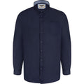 Navy - Back - D555 Mens Richard Oxford Kingsize Long-Sleeved Shirt