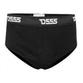 Black - Side - D555 Mens Thompson Cotton Y Front Kingsize Briefs (Pack Of 2)