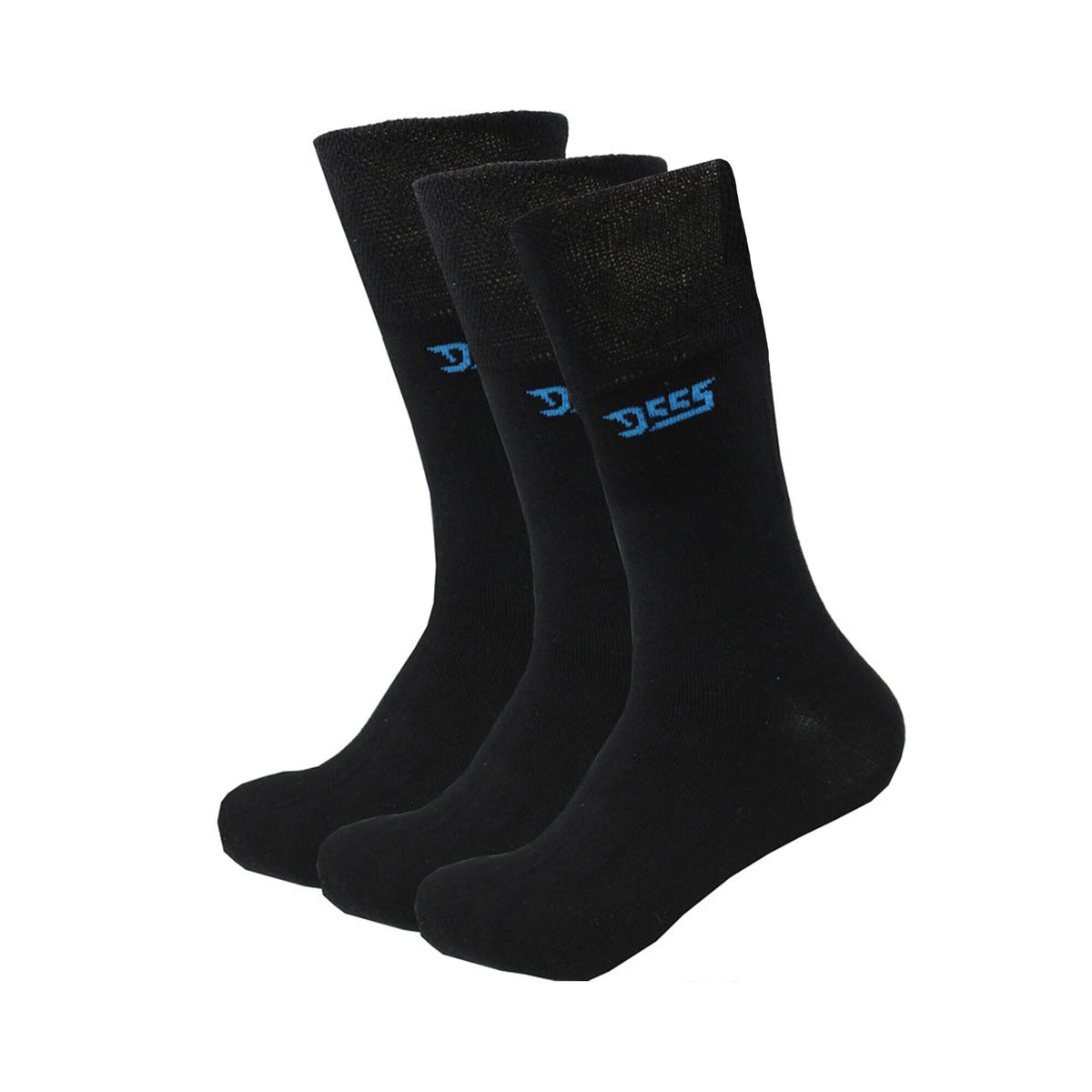 Black - Front - Duke Mens D555 Harold Extra Wide Socks (Pack Of 3)