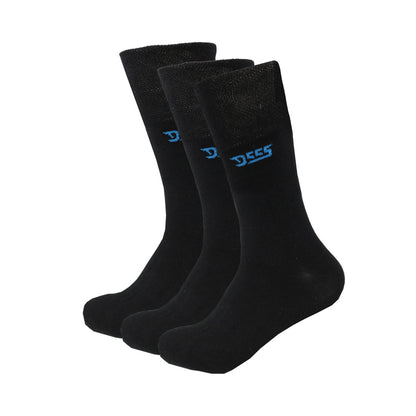 Black - Front - Duke Mens D555 Harold Extra Wide Socks (Pack Of 3)