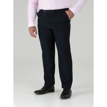 Navy - Lifestyle - Duke Mens D555 Max Adjustable Waist Kingsize Trousers