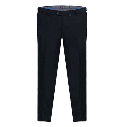 Navy - Front - Duke Mens D555 Max Adjustable Waist Kingsize Trousers