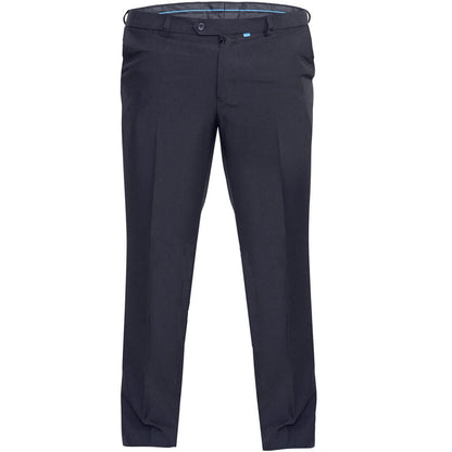 Navy - Front - Duke Mens D555 Max Adjustable Waist Kingsize Trousers