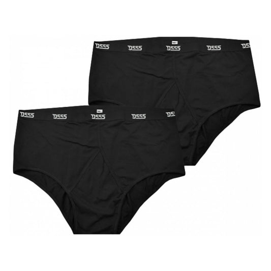 Black - Front - Duke Mens D555 Thompson Briefs (Pack of 2)