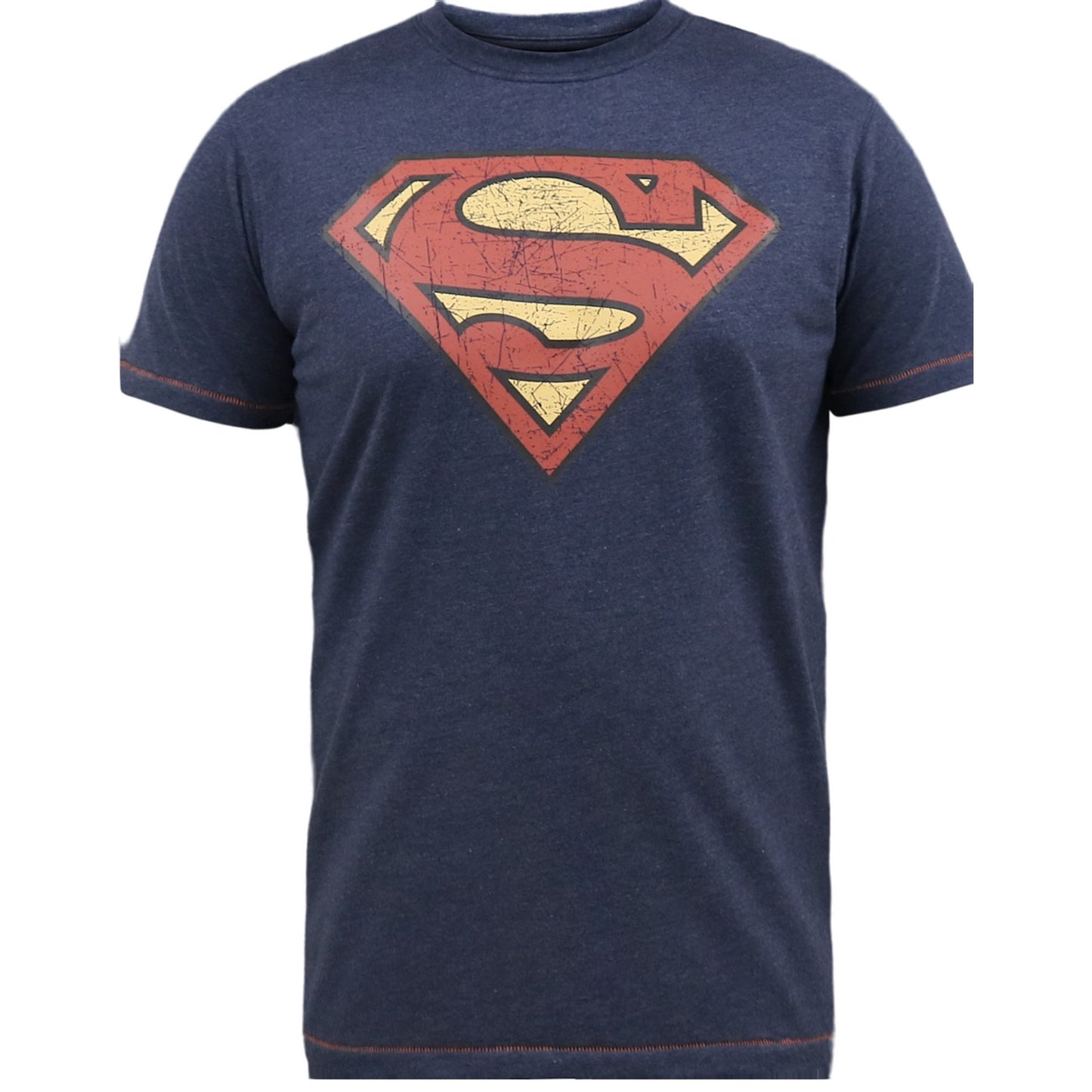 Navy Marl - Front - Duke Mens D555 Scampton Superman T-Shirt