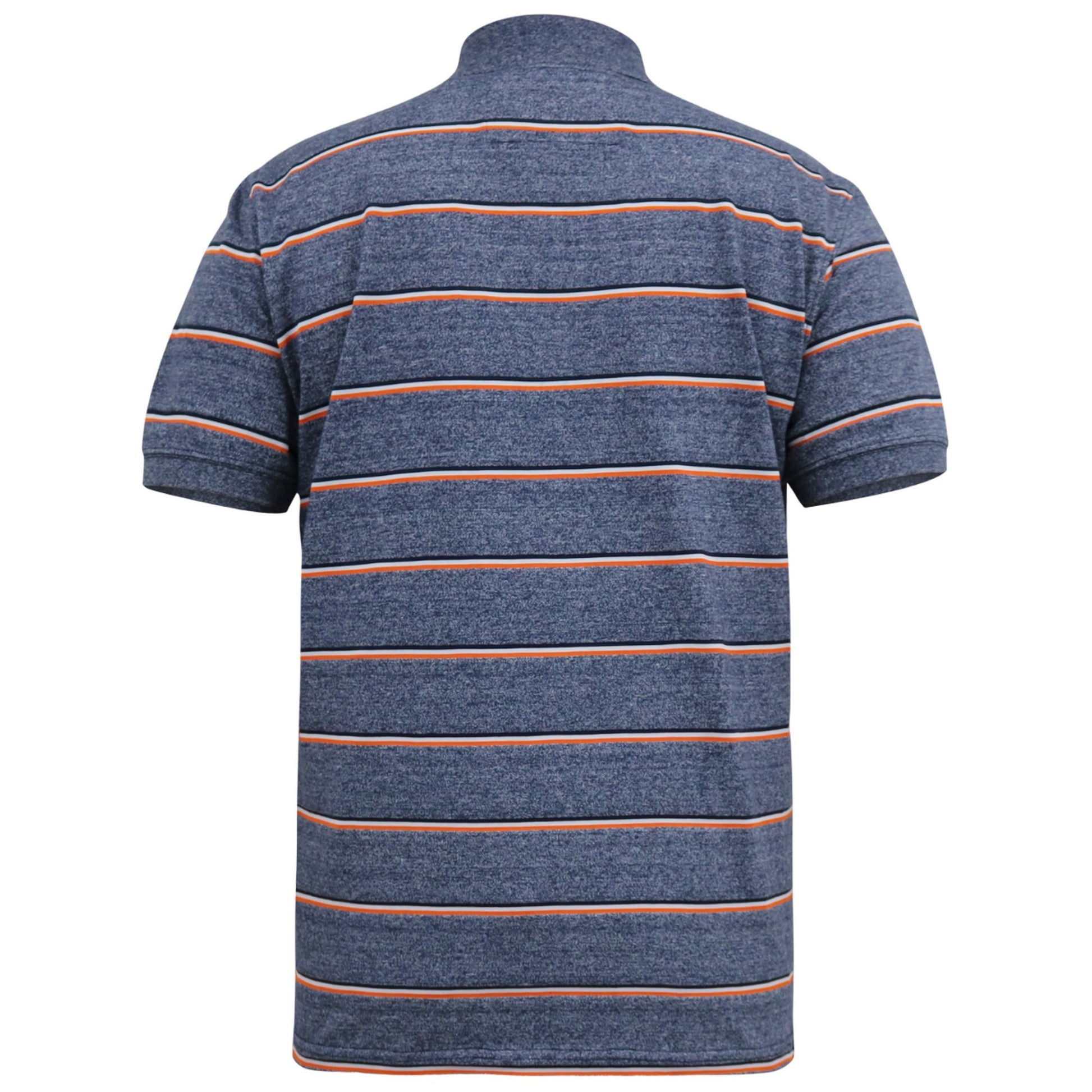 Navy - Back - Duke Mens D555 Humber Stripe Jersey Polo Shirt