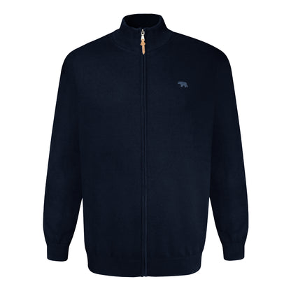 Navy - Front - Duke Mens D555 Franco 2 Knitted Full Zip Kingsize Sweatshirt