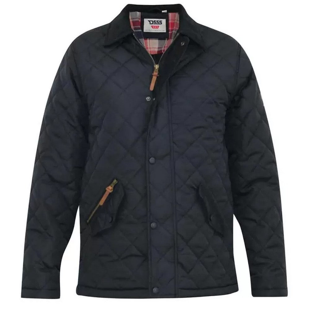 Black - Front - Duke Mens D555 Matias Corduroy Collar Padded Jacket