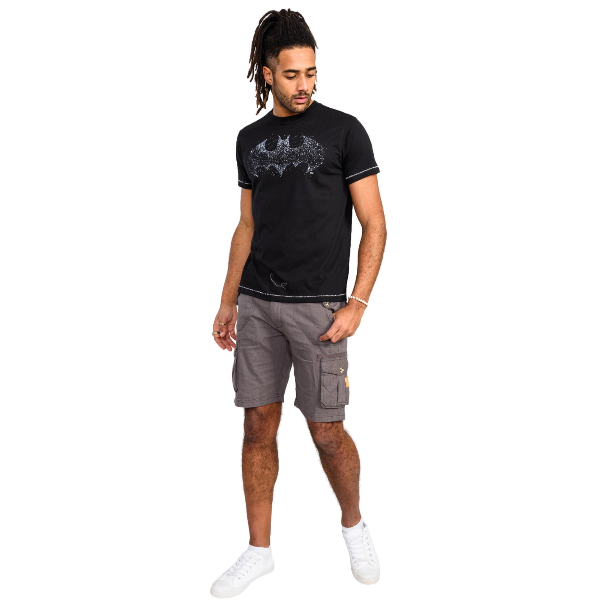 Black - Side - Duke Mens D555 Robin Batman Standard T-Shirt