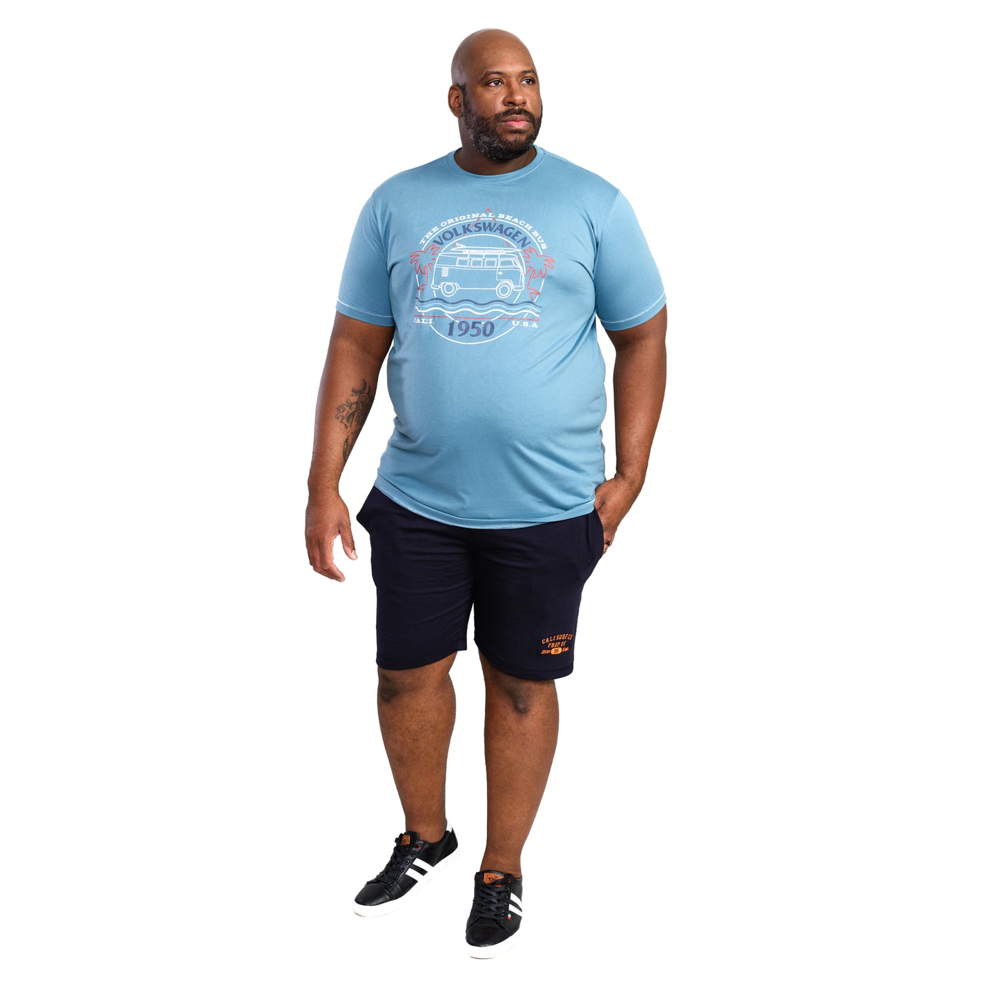 Pale Teal - Side - Duke Mens D555 Woodhall Volkswagen Standard T-Shirt