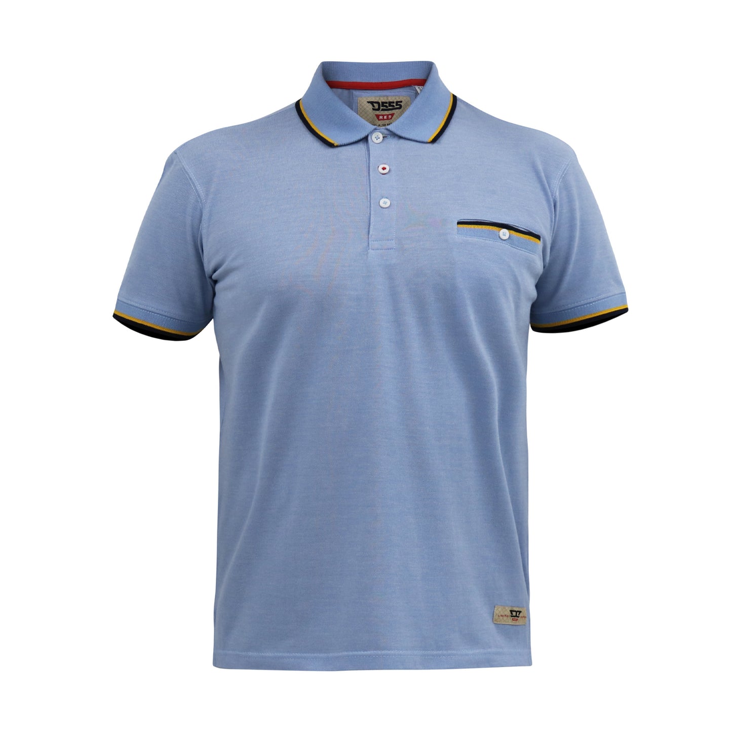 Blue - Front - Duke Mens D555 Talbot Pique Jacquard Kingsize Polo Shirt