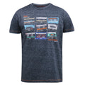 Navy Twist - Front - Duke Mens D555 Apsey Cassette Tape Kingsize T-Shirt