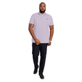 Pink - Side - Duke Mens D555 Hamford 2 Tipped Pique Kingsize Polo Shirt