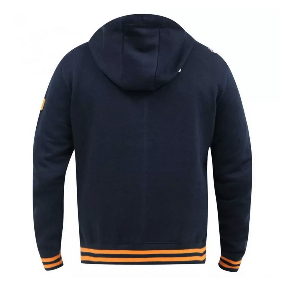 Navy - Back - Duke Mens D555 Flanders Printed Full Zip Hoodie