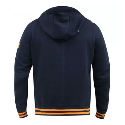Navy - Back - Duke Mens D555 Flanders Printed Full Zip Hoodie