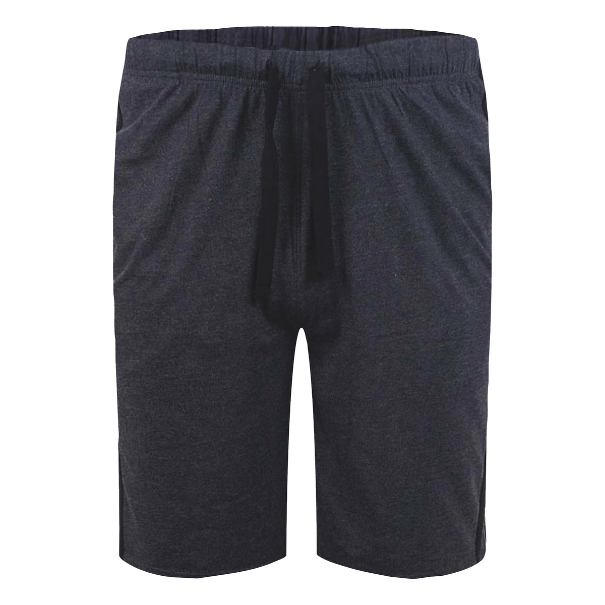 Black-Charcoal - Side - Duke Mens D555 Rayan Jersey Side Stripe Kingsize Shorts (Pack of 2)