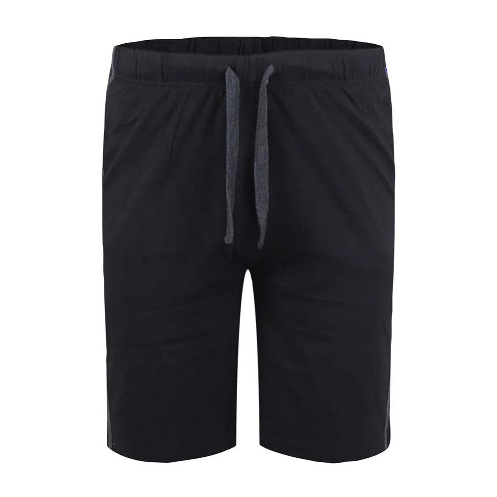 Black-Charcoal - Front - Duke Mens D555 Rayan Jersey Side Stripe Kingsize Shorts (Pack of 2)